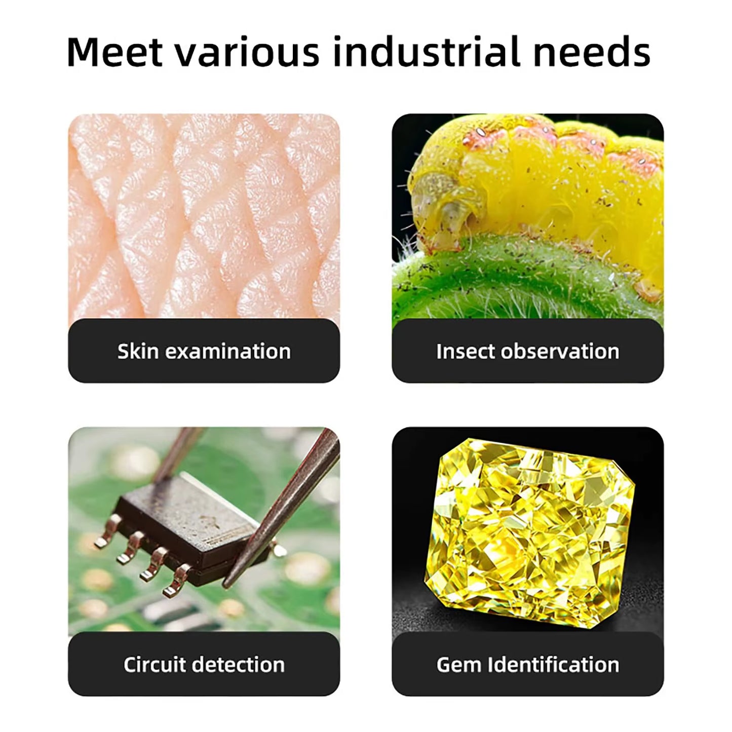 Digital Microscope Wireless Pocket Handheld USB Microscopes 1000X Zoom Fixed Focus HD Magnifier with LED for Iphone Android PC