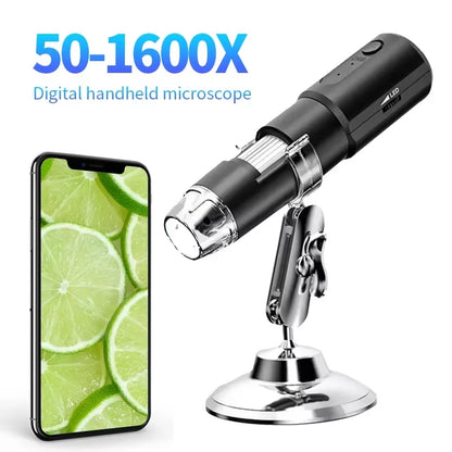 Digital Microscope Wireless Pocket Handheld USB Microscopes 1000X Zoom Fixed Focus HD Magnifier with LED for Iphone Android PC