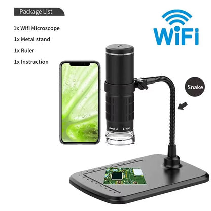 Digital Microscope Wireless Pocket Handheld USB Microscopes 1000X Zoom Fixed Focus HD Magnifier with LED for Iphone Android PC